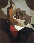 Juan Gris the red blanket  on the table oil painting artist
